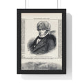 Vintage Illustrated Portrait Poster — Framed Victorian Newspaper Art