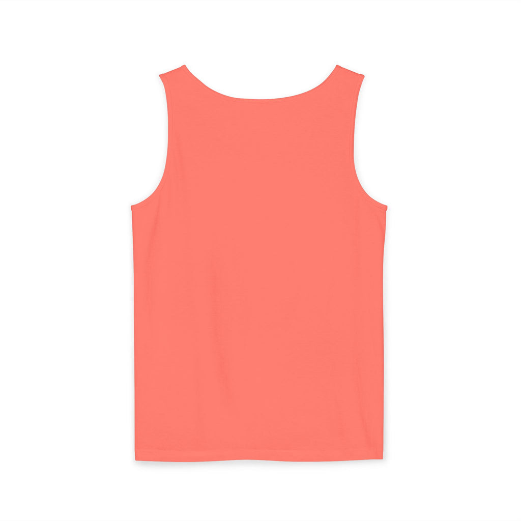 Spiral Text Art Tank Top — Monochrome Optical Typography Tee