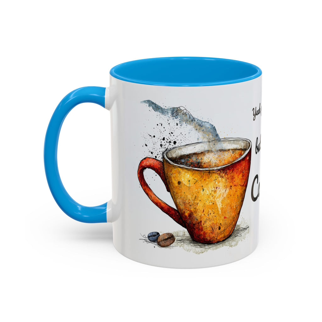 But First Coffee Ceramic Mug — Colorful Watercolor Coffee Cups (11oz & 15oz)