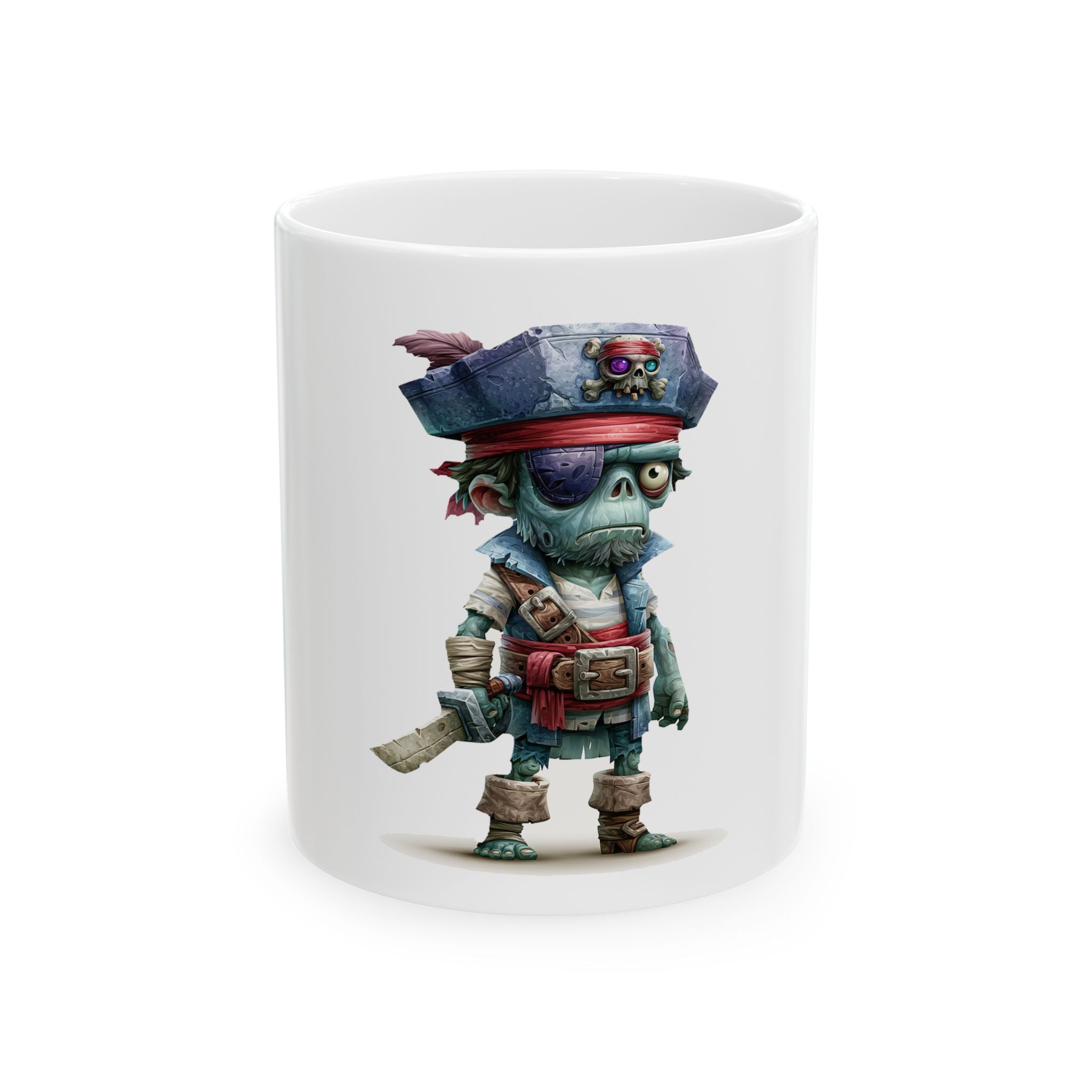Zombie Pirate Mug — Cute Undead Pirate Coffee Cup (11oz & 15oz)