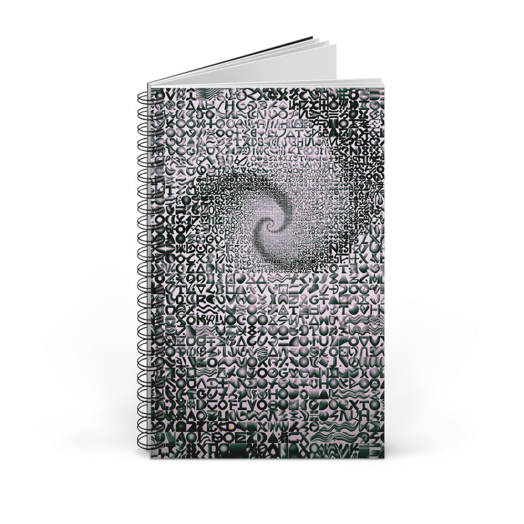 Spiral Notebook — Psychedelic Letter Swirl Spiral Journal