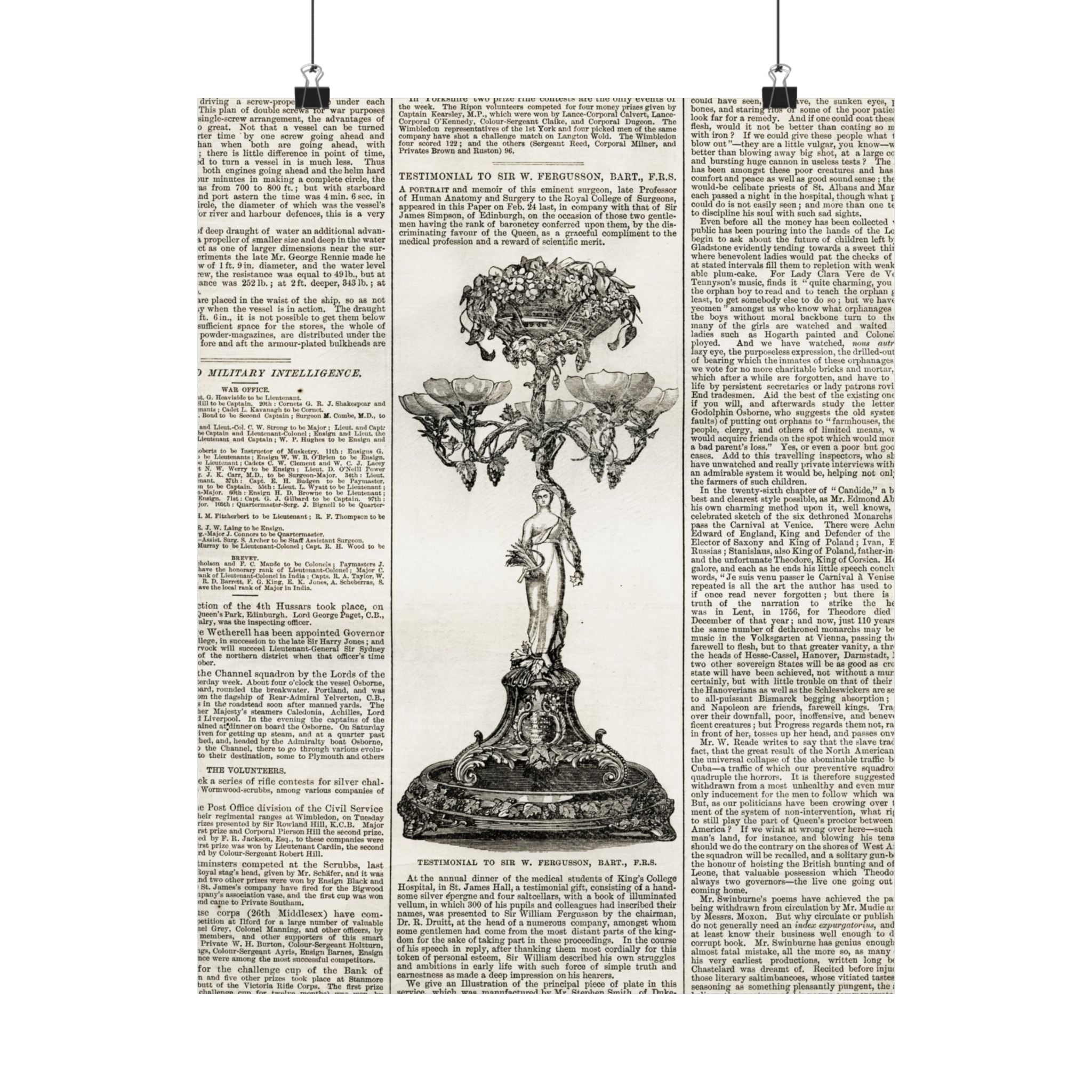 Vintage Botanical Dictionary Poster — Matte Vertical Wall Art