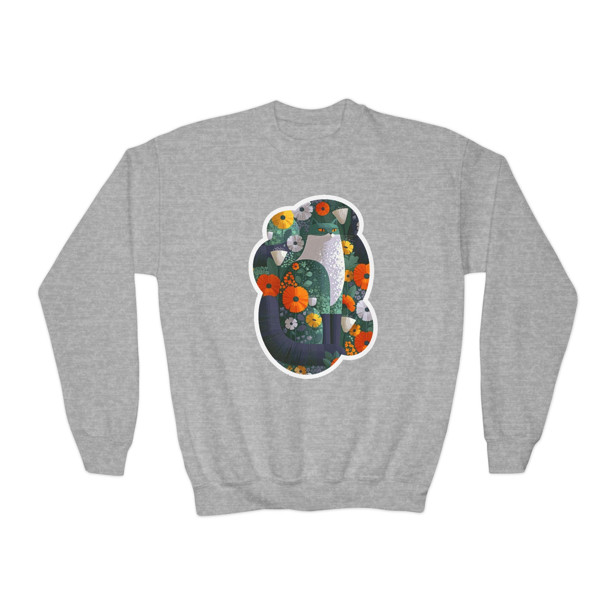 Youth Sweatshirt — Floral Number 8 Crewneck