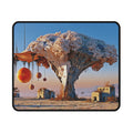 Fantasy Desert Tree Gaming Mouse Pad — Surreal Sci‑Fi Landscape Non‑Slip Pad