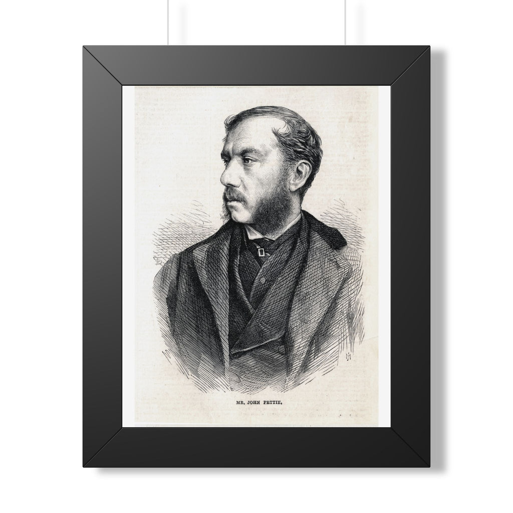 Victorian Gentleman Portrait — Framed Vintage Art Poster