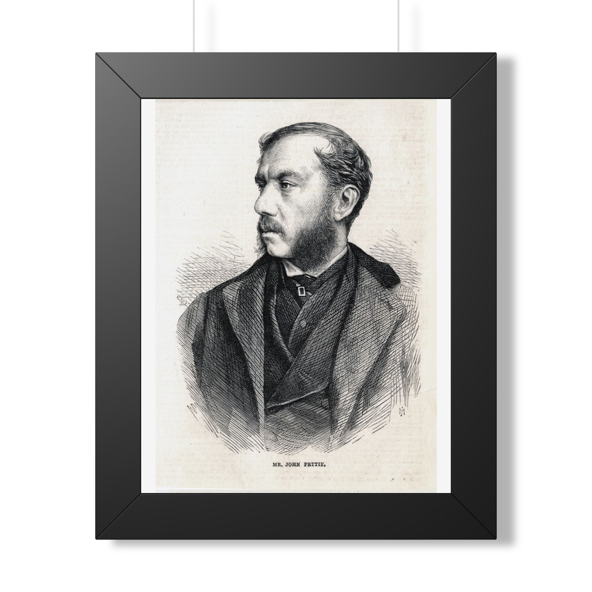 Victorian Gentleman Portrait — Framed Vintage Art Poster