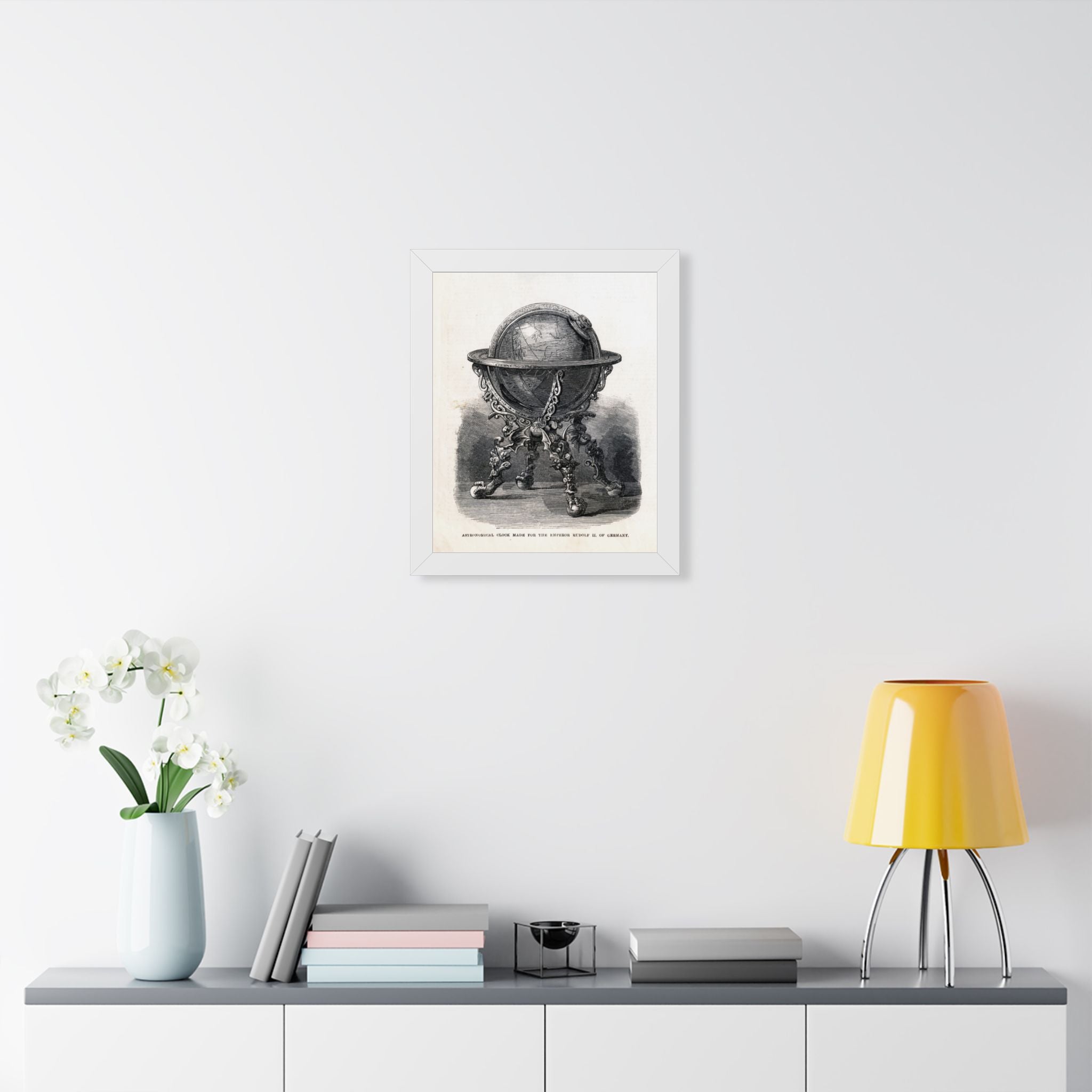 Antique Globe Illustration Framed Poster