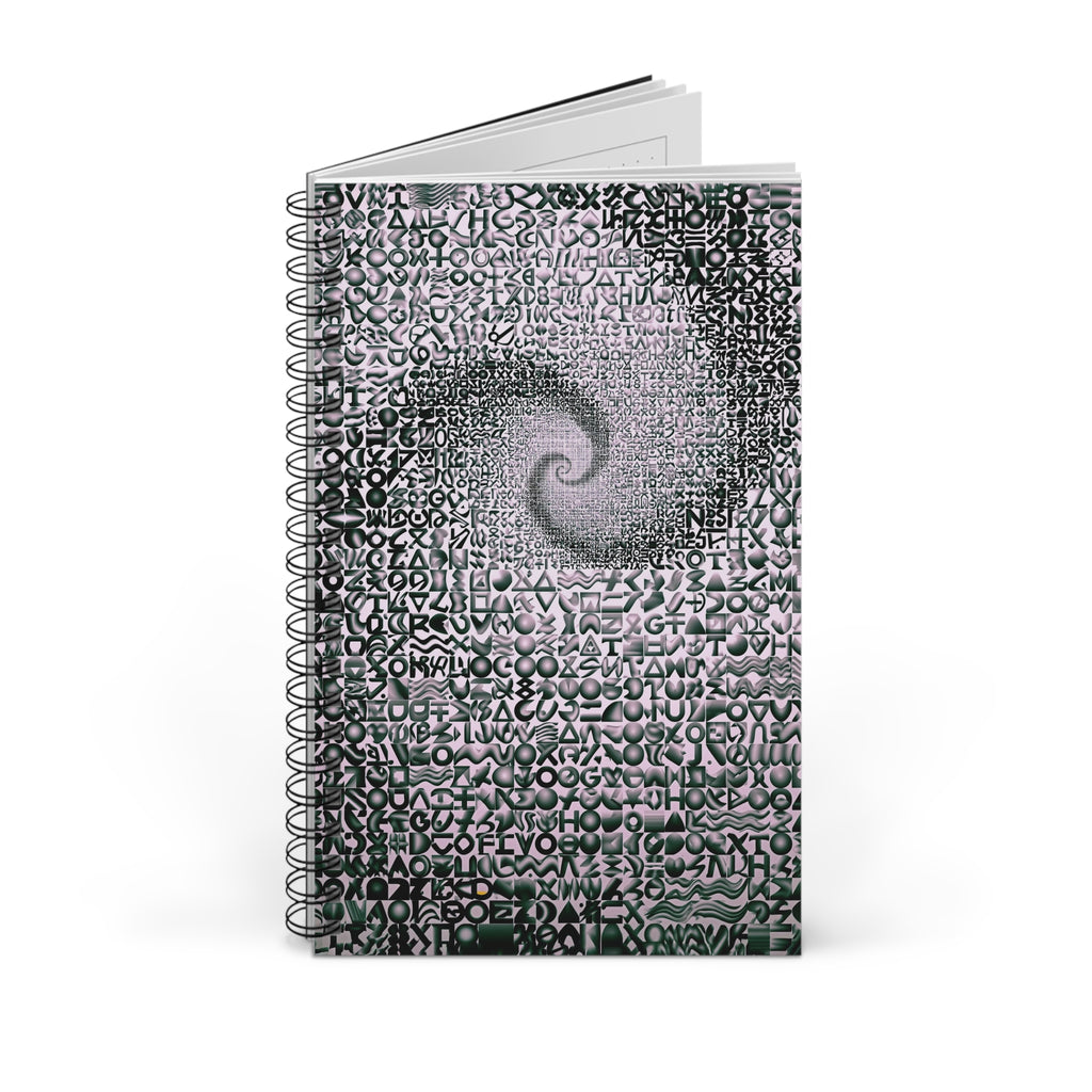 Spiral Notebook — Psychedelic Letter Swirl Spiral Journal