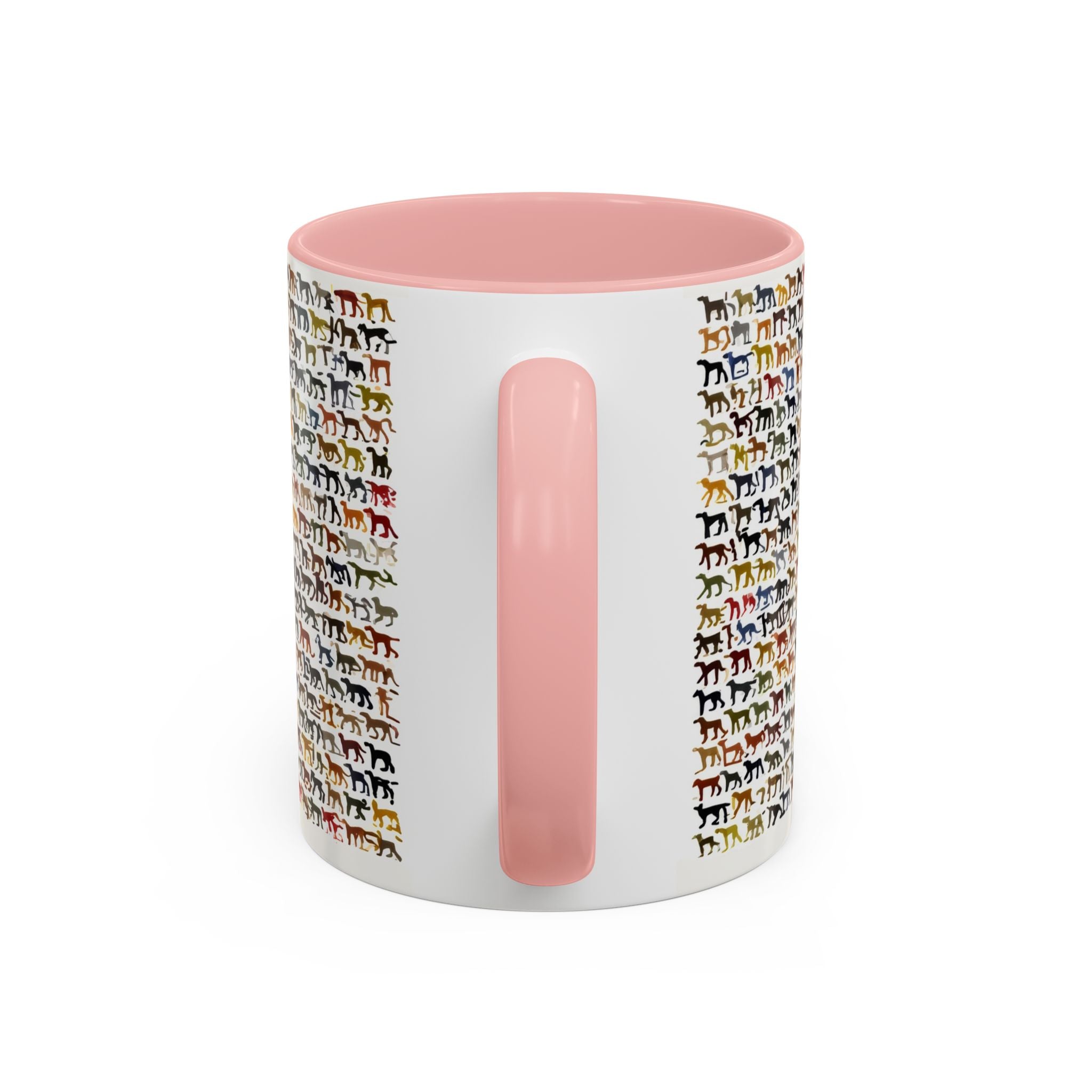Horse Pattern Accent Coffee Mug — Colorful Mini Horses Design (11/15 oz)