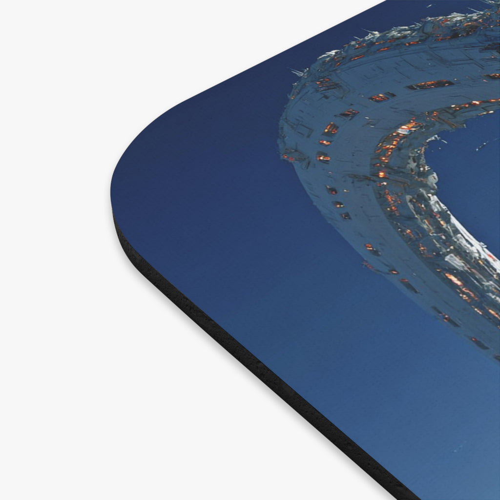 Sci‑Fi Space Halo Mouse Pad — Futuristic Starfield Desk Mat for Gamers & Space Fans