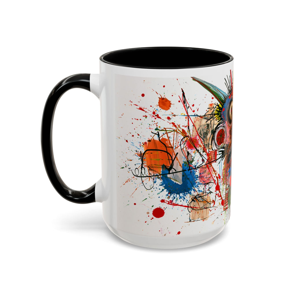 Colorful Abstract Monster Coffee Mug — Vibrant Art Accent Mug (11/15 oz)