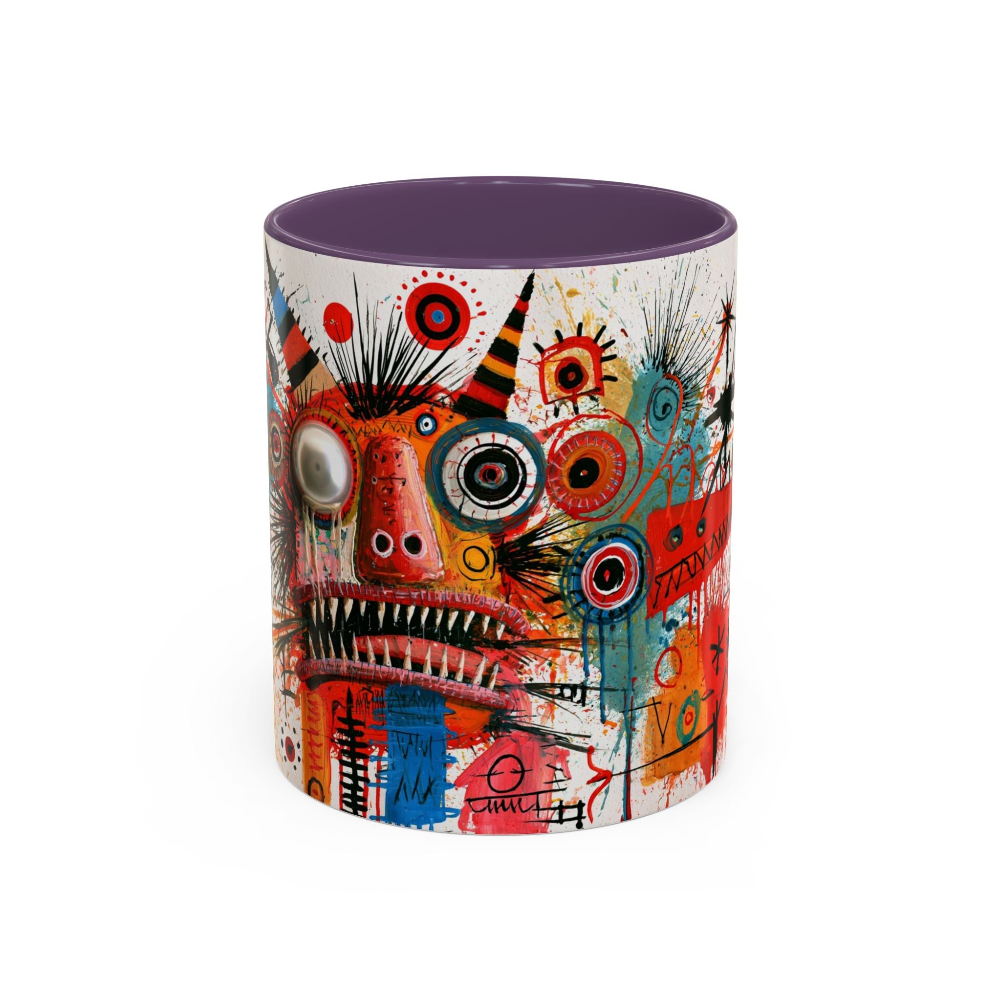 Abstract Monster Art Coffee Mug — Colorful Graffiti-Style Accent Mug (11/15oz)