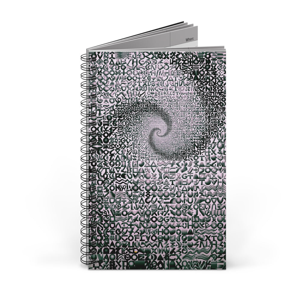 Spiral Notebook — Psychedelic Letter Swirl Spiral Journal