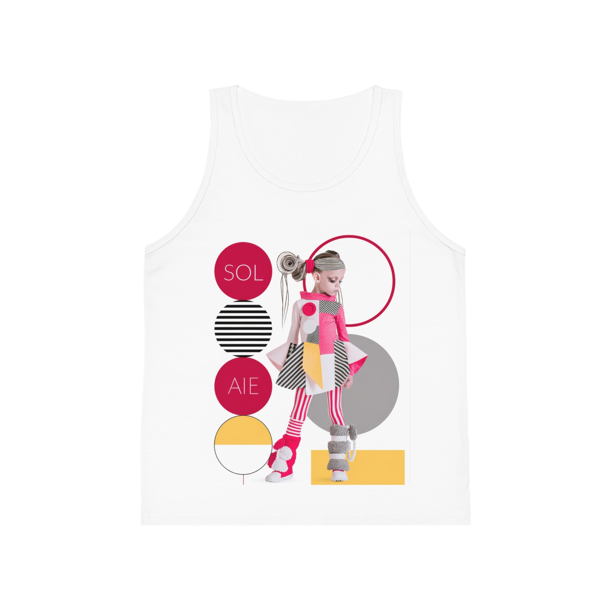 Kids Tank Top — Retro Pop Roller Girl Graphic ("SOL AIE")