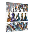 Fashion Runway Triptych Acrylic Wall Art — Modern Figurative Prints