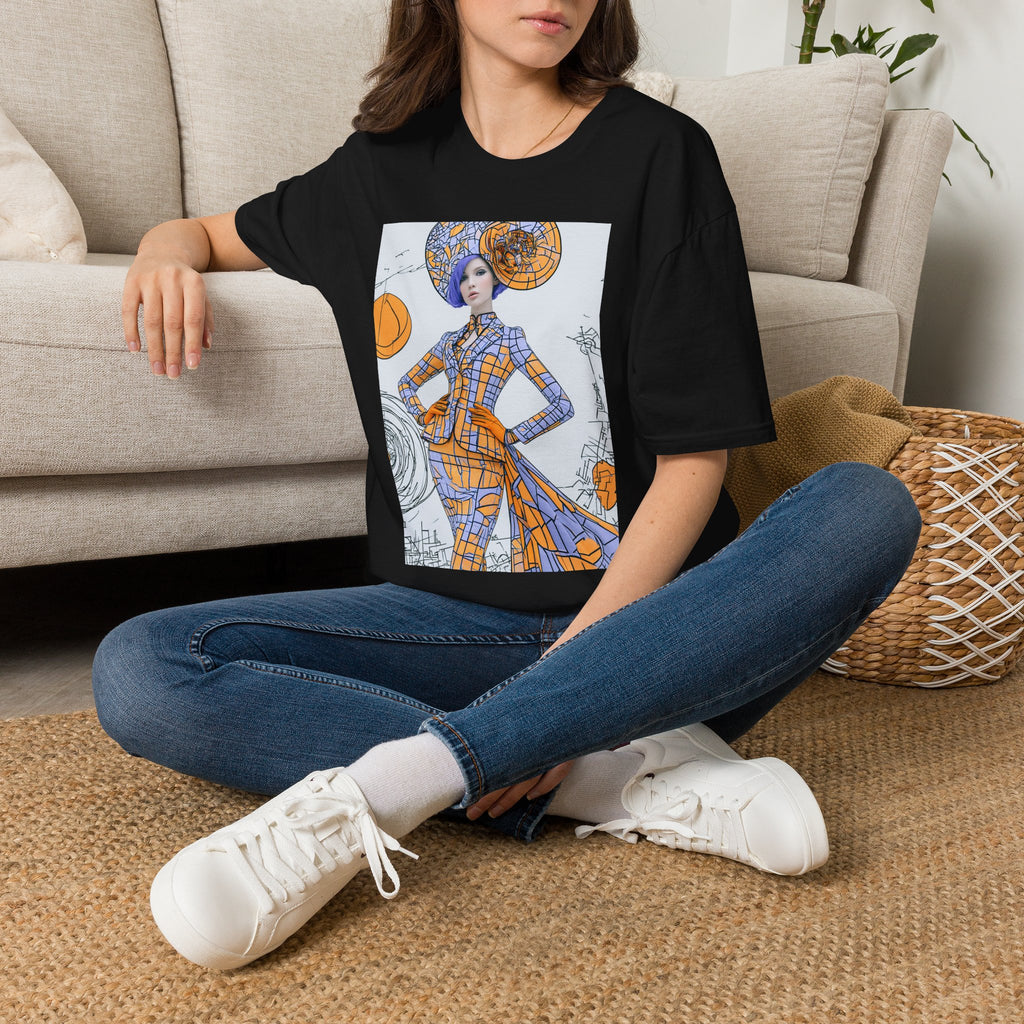 Art Nouveau Pumpkin Fashion T‑Shirt — Stylish Halloween Costume Tee