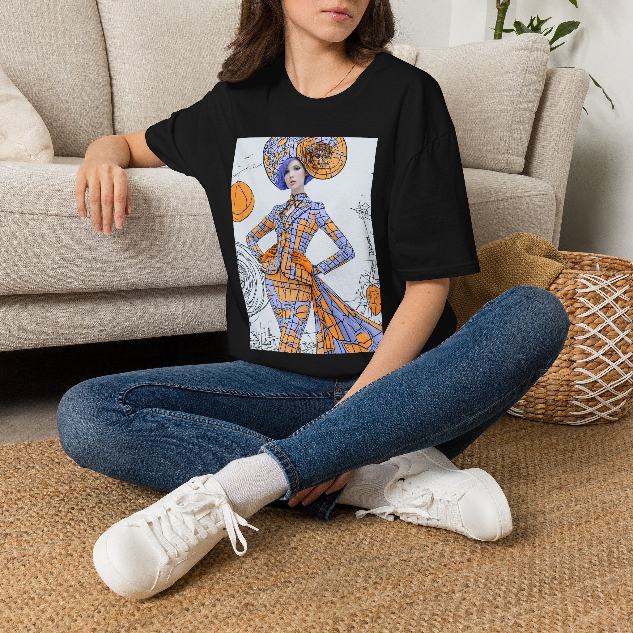 Art Nouveau Pumpkin Fashion T‑Shirt — Stylish Halloween Costume Tee