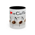 Coffee Lover Music Mug — "Love Coffee" Musical Notes Accent Mug (11/15 oz)
