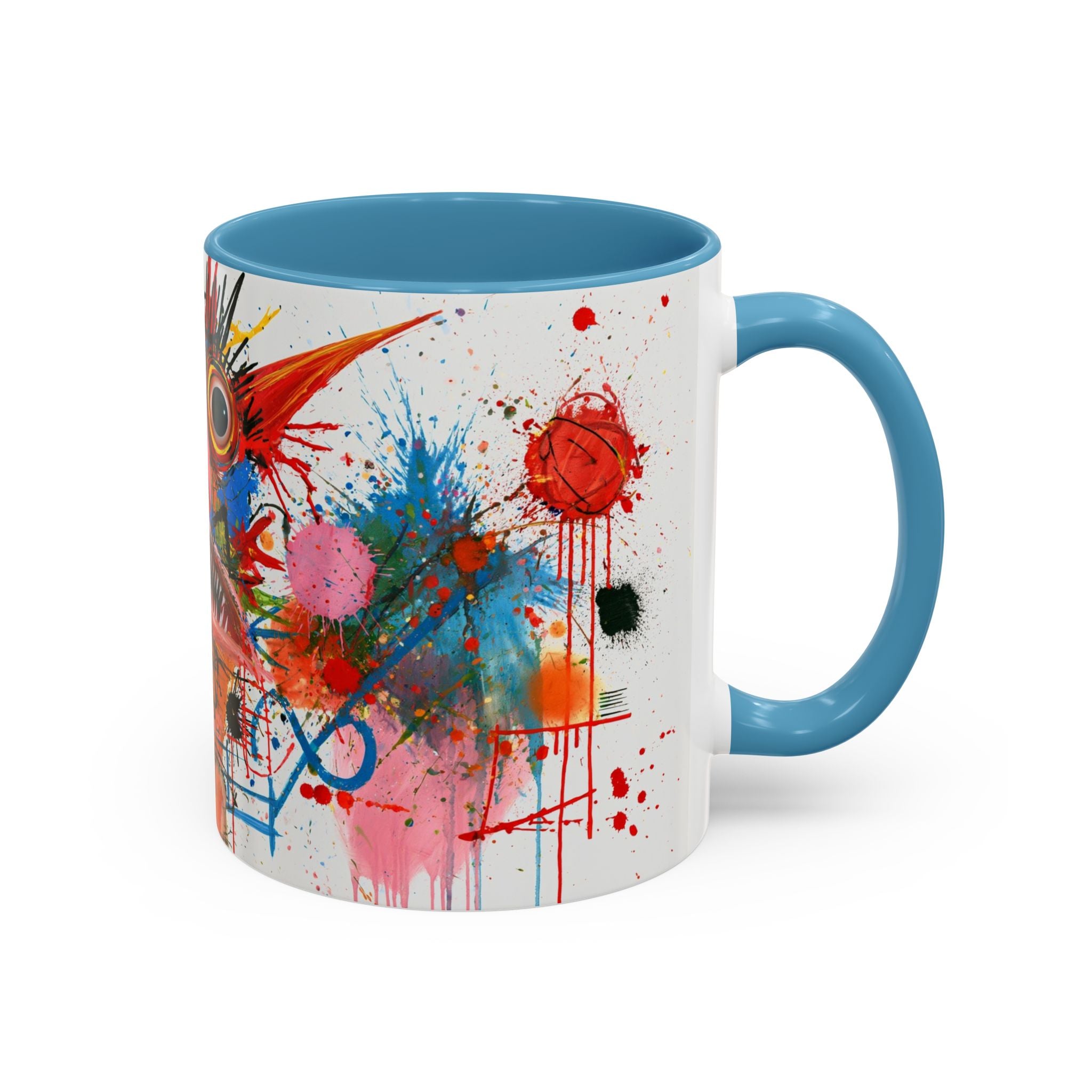 Colorful Abstract Monster Coffee Mug — Vibrant Art Accent Mug (11/15 oz)