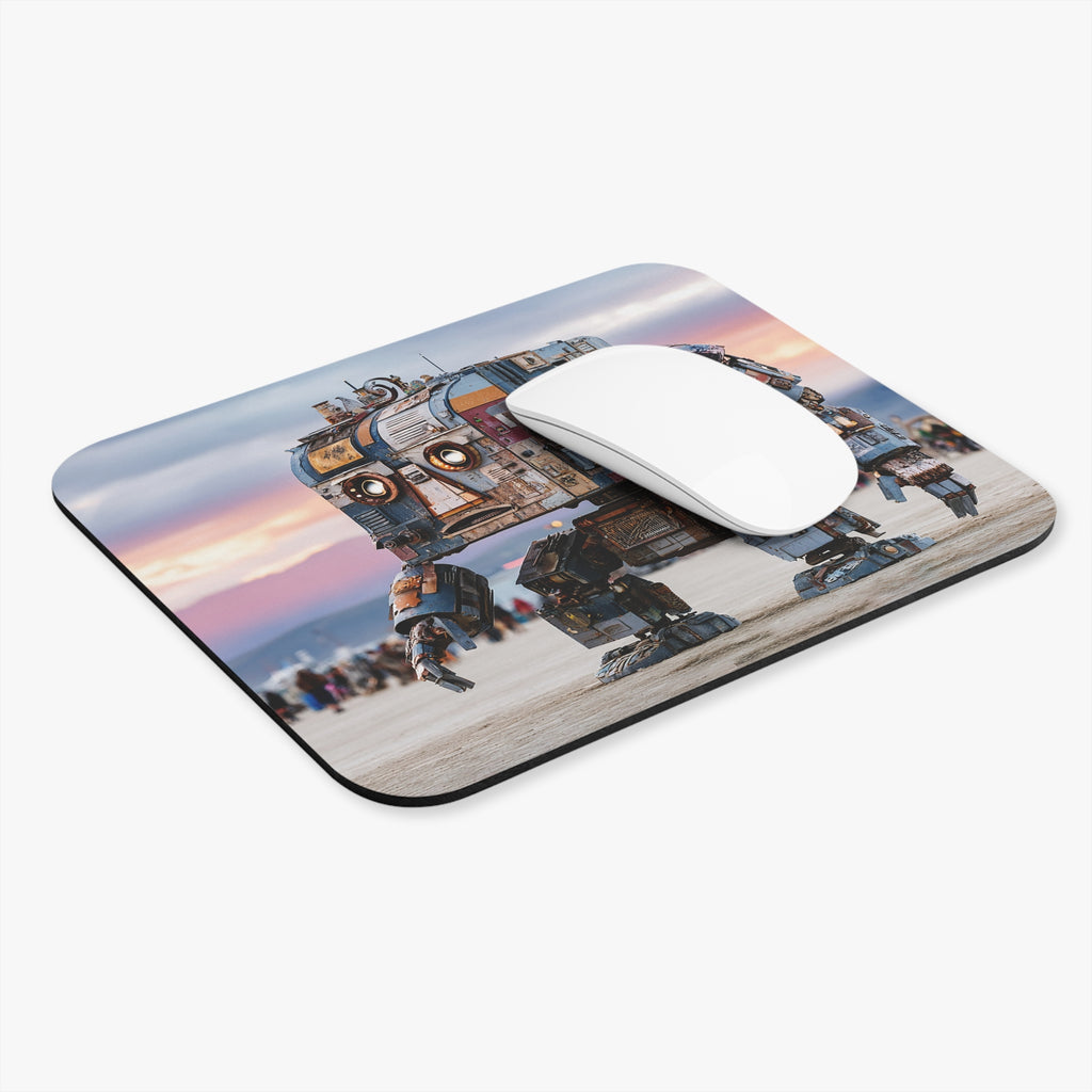 Retro Robot Mouse Pad — Vintage Mechanical Bot Desk Mat