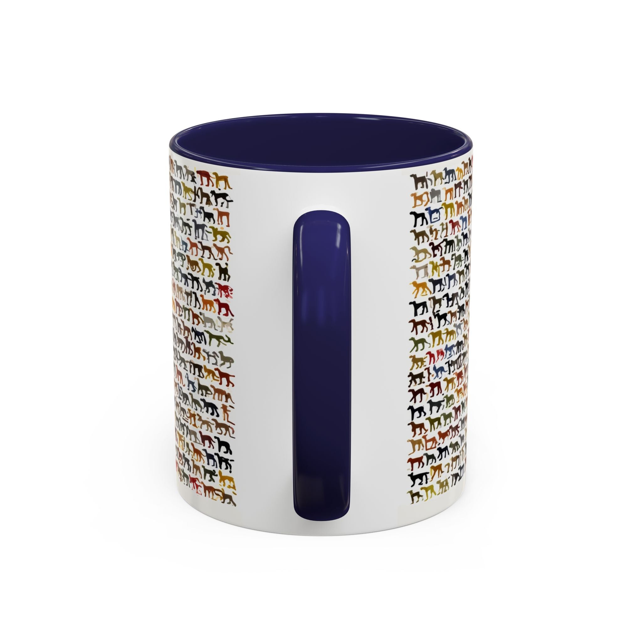 Horse Pattern Accent Coffee Mug — Colorful Mini Horses Design (11/15 oz)