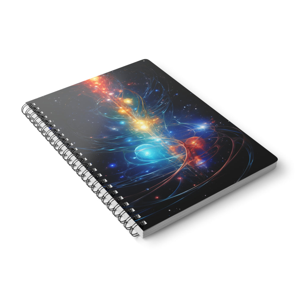 A5 Spiral Notebook — Cosmic Light Energy Art Journal