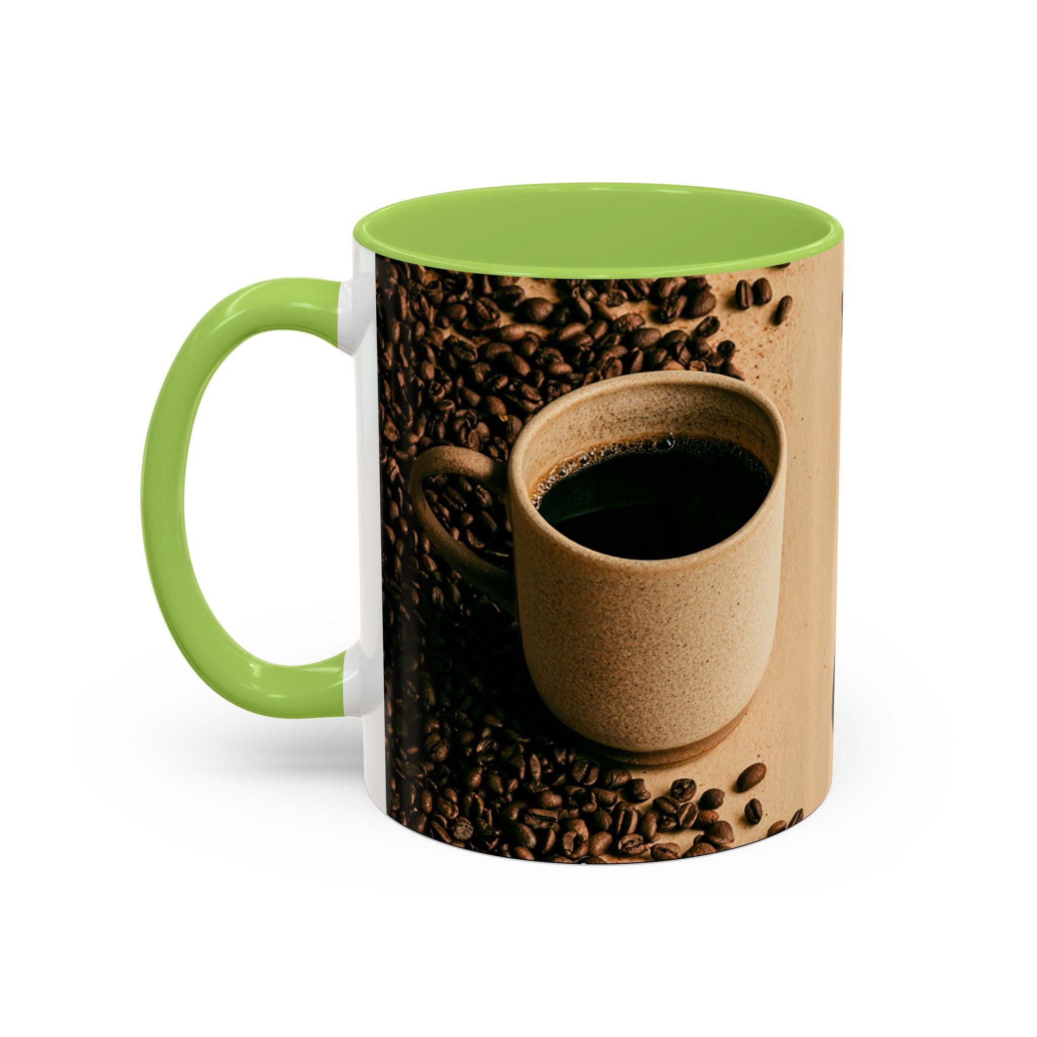 Coffee Mug — "Yeah, yeah, yeah...But First Coffee" Accent Ceramic Mug (11/15oz)