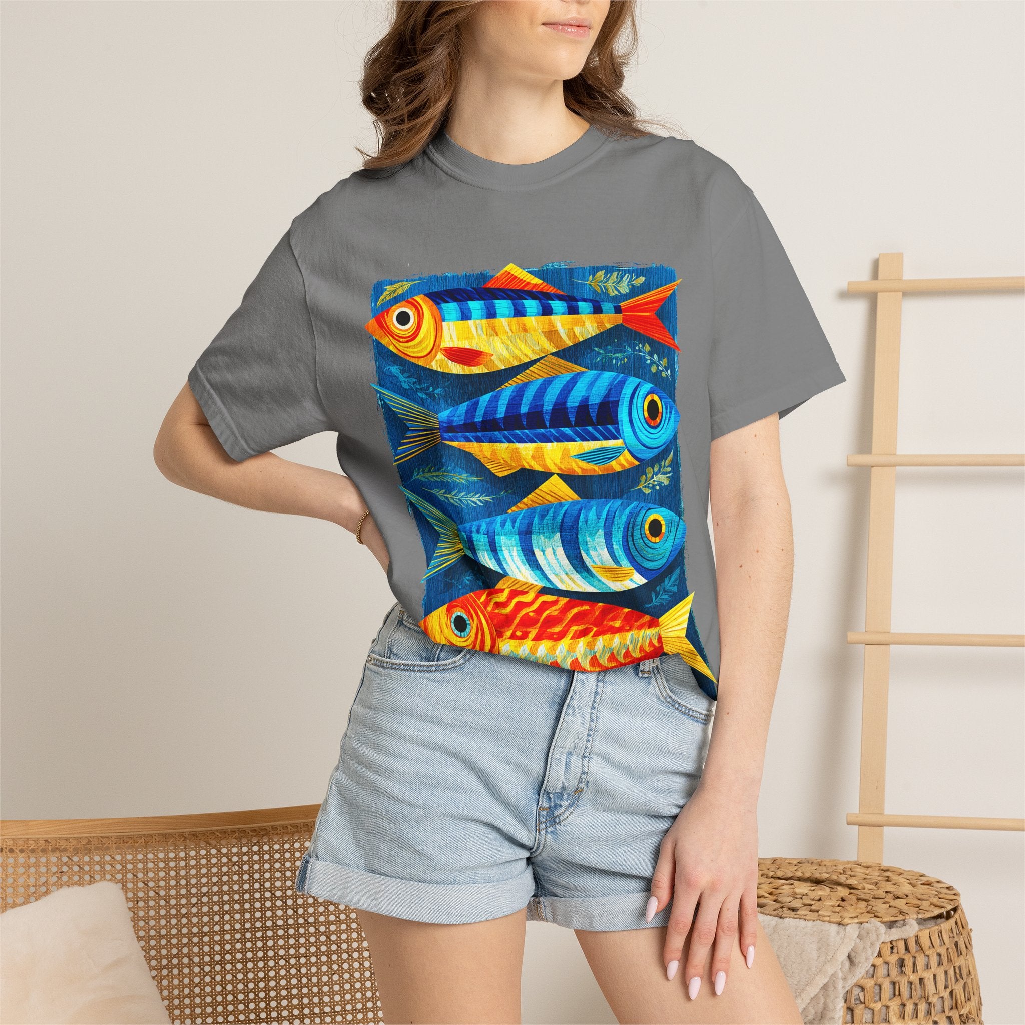 T-Shirt — Colorful Tropical Fish Graphic Tee