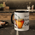 But First Coffee Ceramic Mug — Colorful Watercolor Coffee Cups (11oz & 15oz)