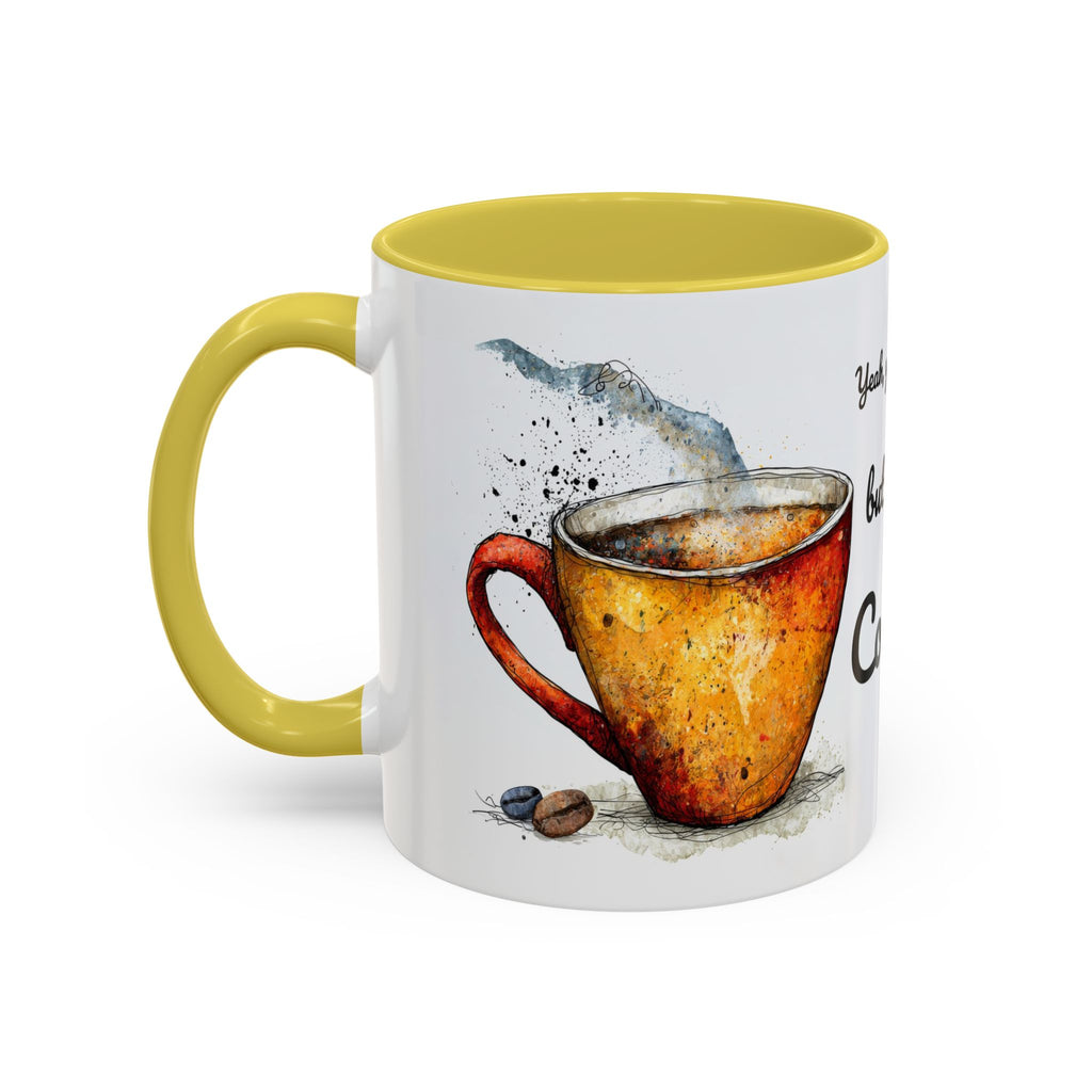 But First Coffee Ceramic Mug — Colorful Watercolor Coffee Cups (11oz & 15oz)