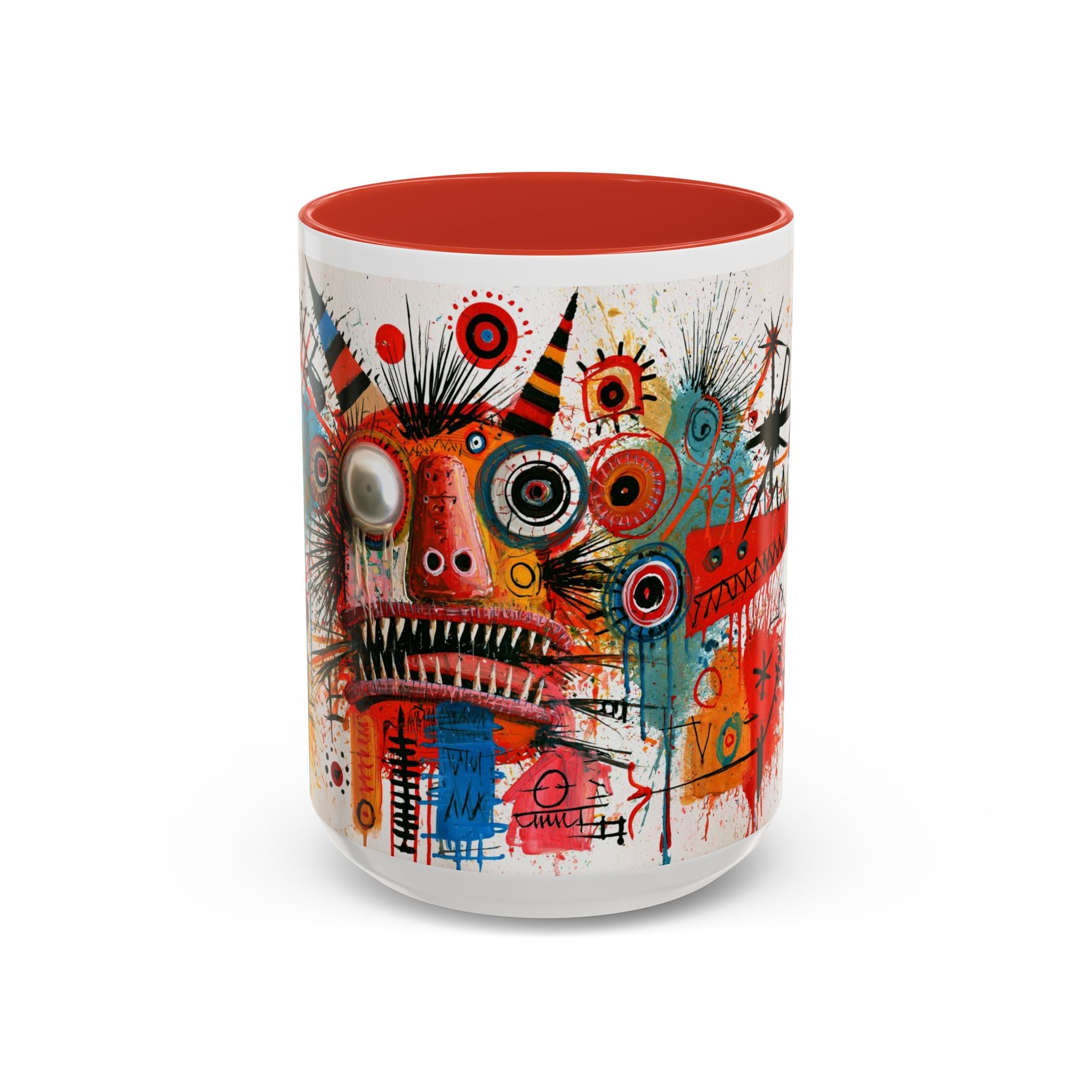 Abstract Monster Art Coffee Mug — Colorful Graffiti-Style Accent Mug (11/15oz)