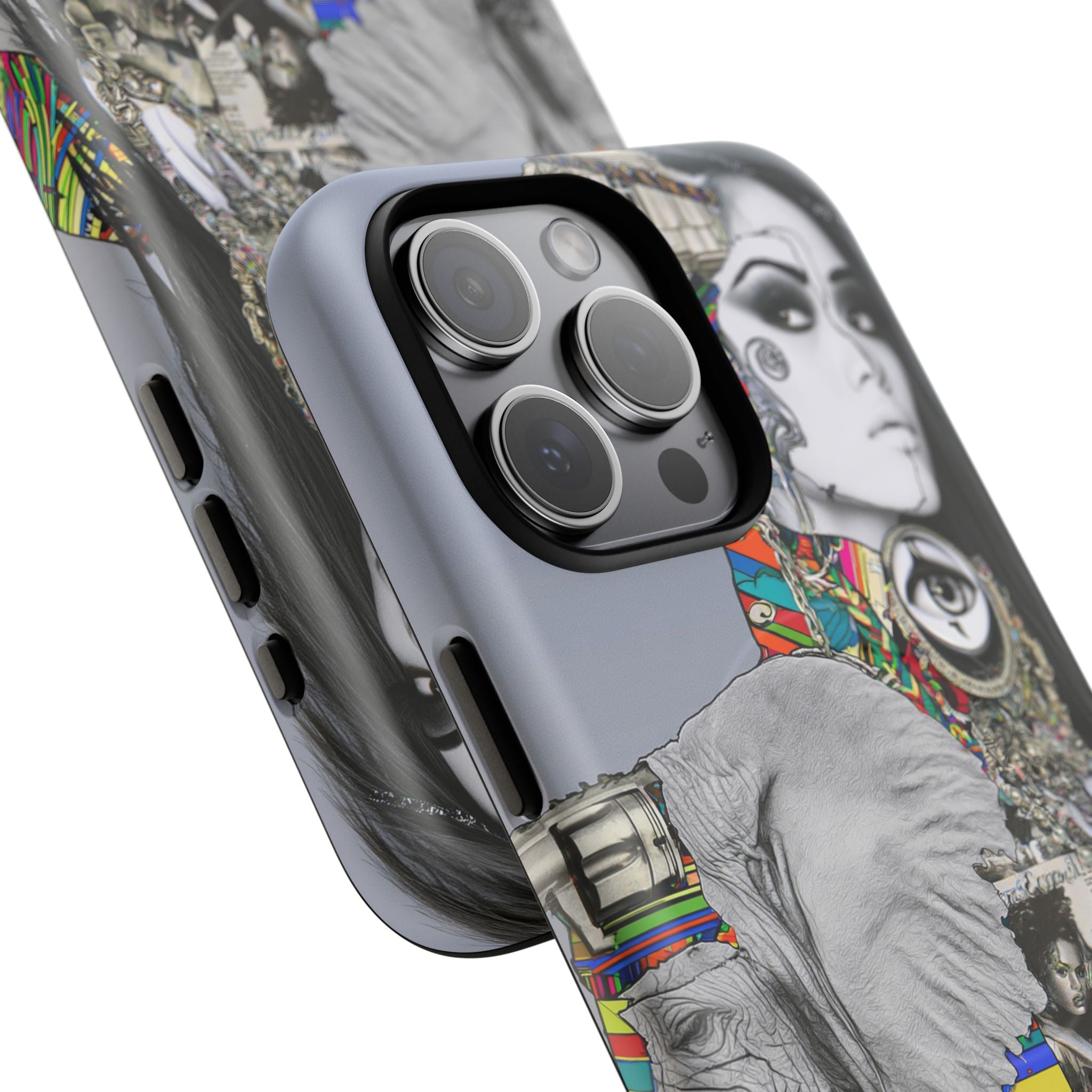 Artistic Elephant Collage Phone Case — Tough Magnetic Protective Cover