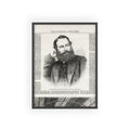 Mr. Popplestone, the first recipient of the Albert Medal. Vintage Illustrated London News Portrait Poster — Framed Wood Print