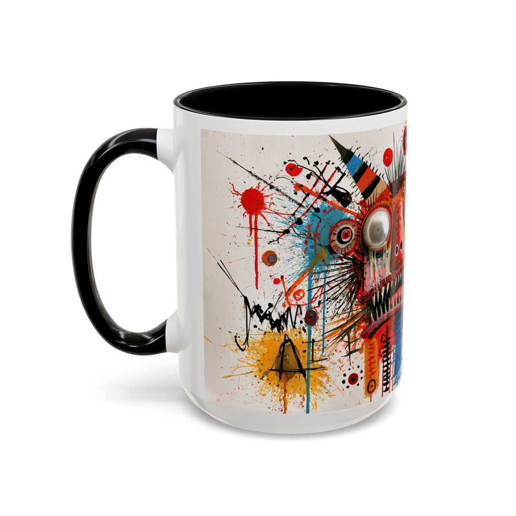 Abstract Monster Art Coffee Mug — Colorful Graffiti-Style Accent Mug (11/15oz)