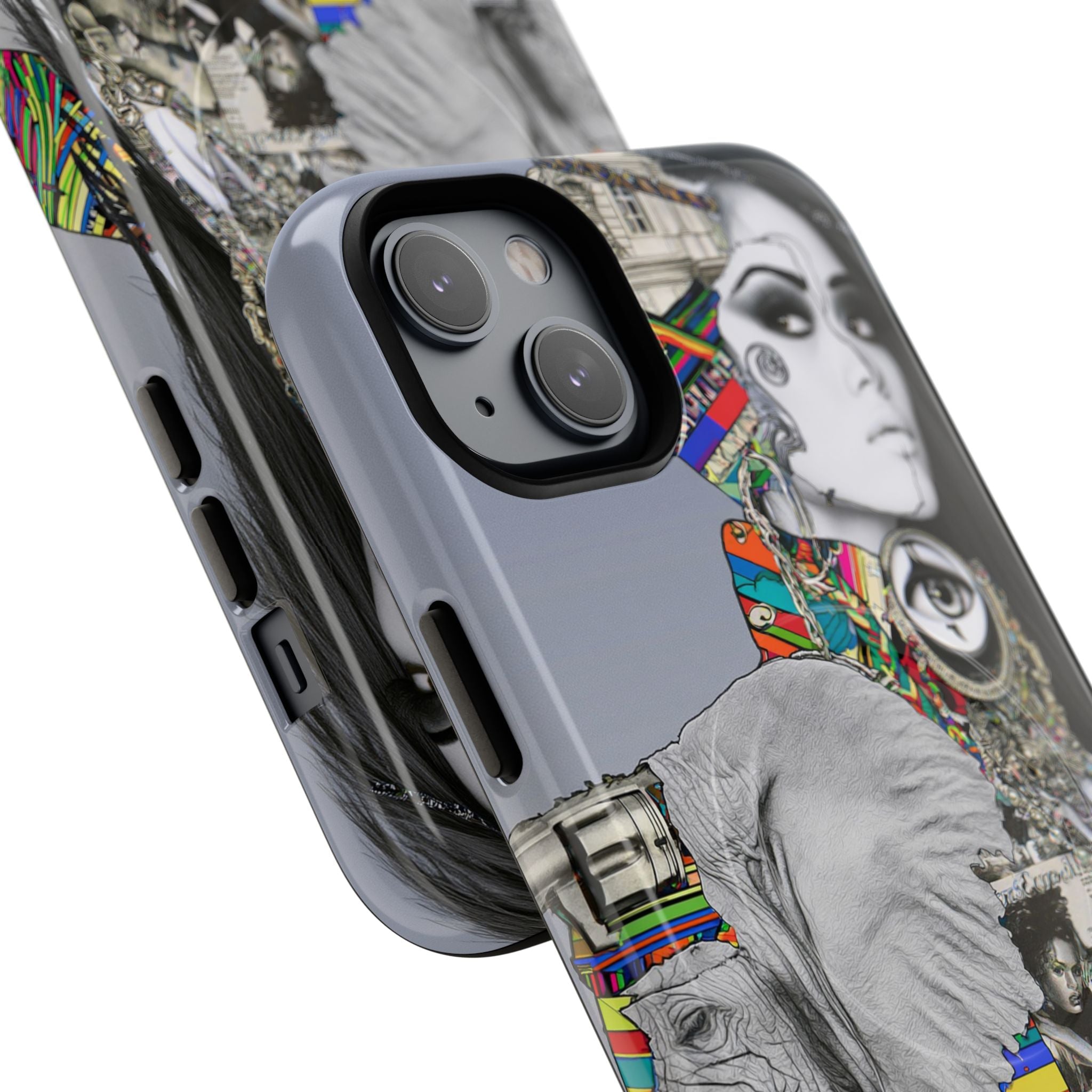 Artistic Elephant Collage Phone Case — Tough Magnetic Protective Cover
