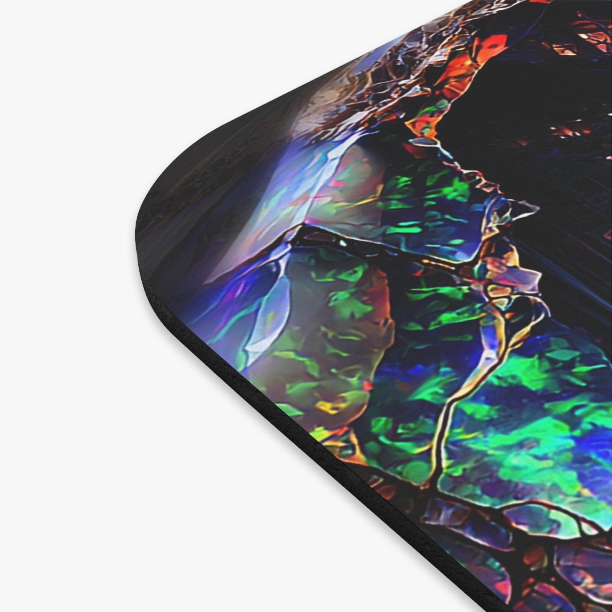 Mystic Cavern Mouse Pad — Purple Fantasy Landscape Desk Mat