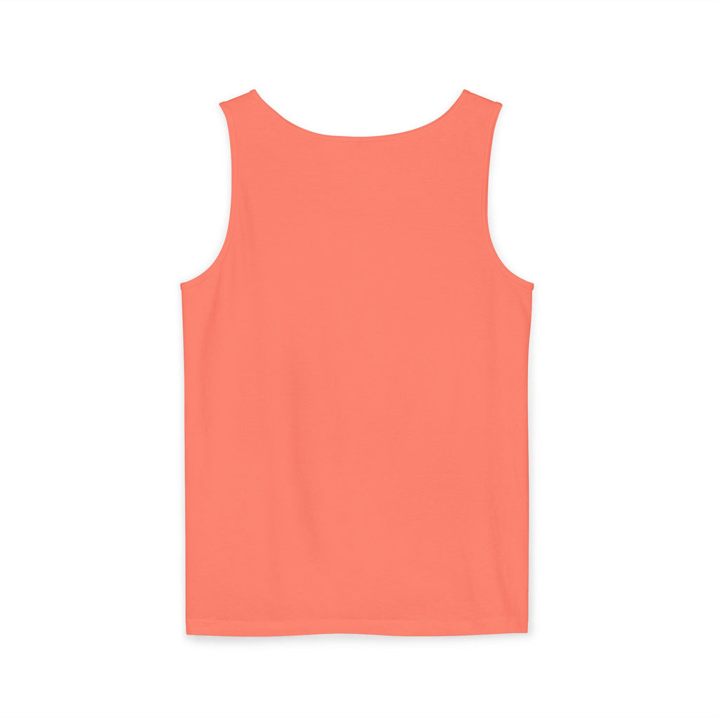 Spiral Text Art Tank Top — Monochrome Optical Typography Tee