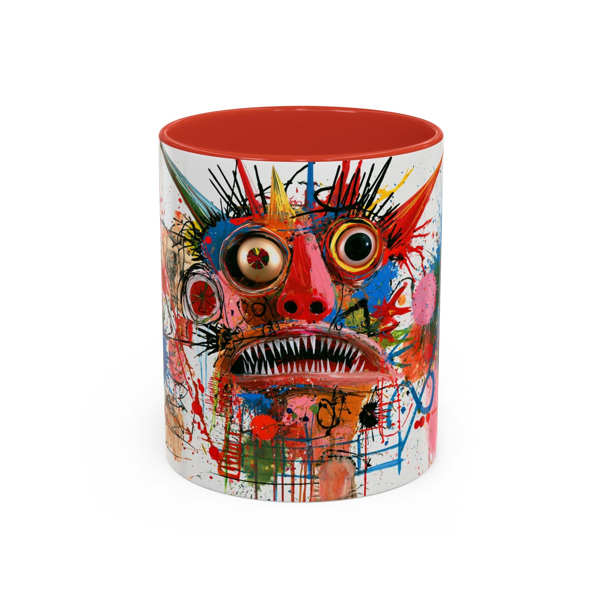 Colorful Abstract Monster Coffee Mug — Vibrant Art Accent Mug (11/15 oz)