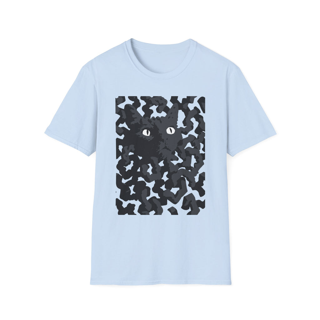 Black Cat Camouflage Graphic T‑Shirt