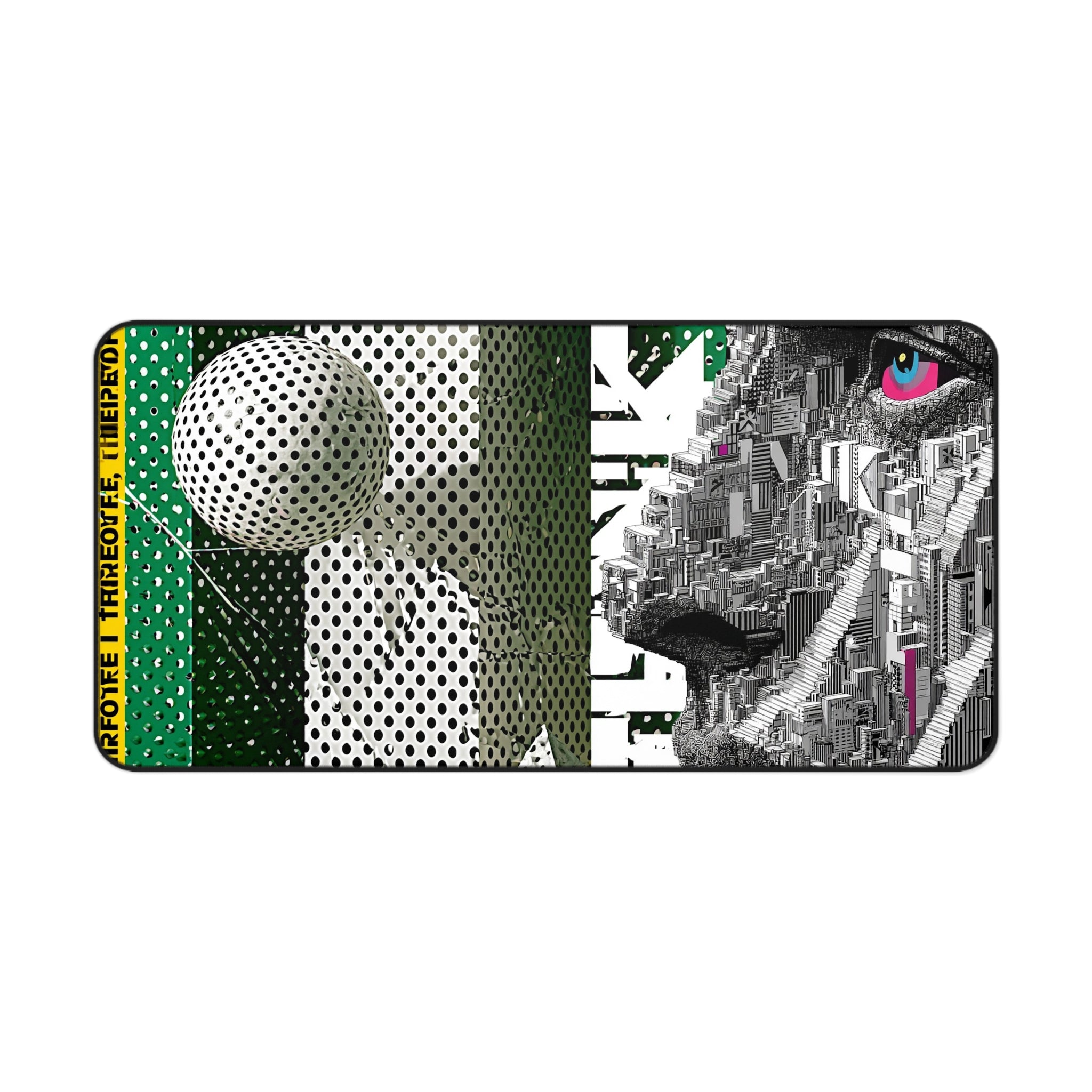 Abstract Lion Desk Mat — Modern Pop Art Gaming Mouse Pad