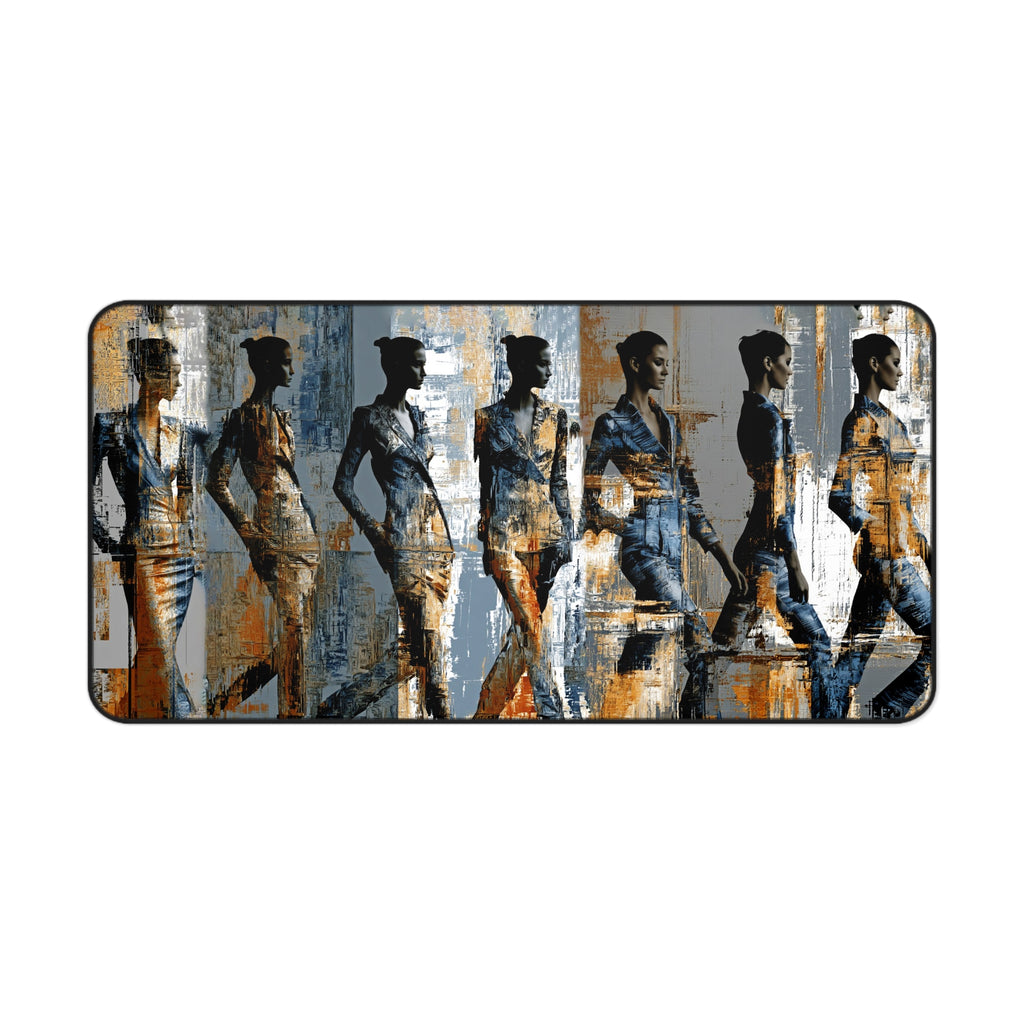 Abstract Runway Desk Mat — Modern Fashion Illustration Mouse Pad
