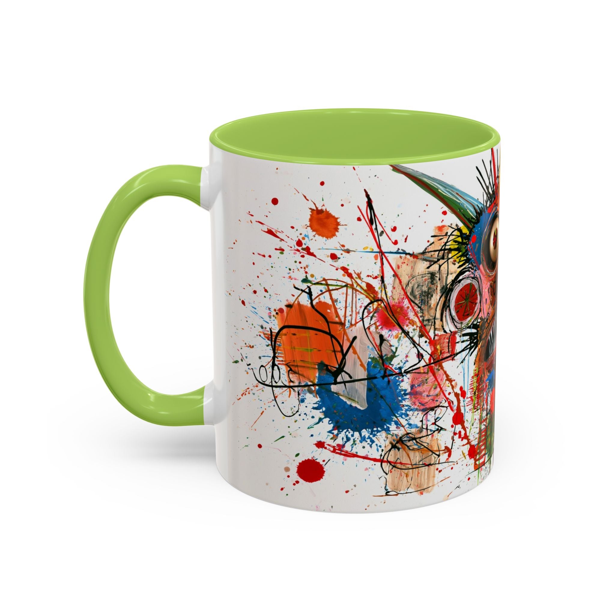 Colorful Abstract Monster Coffee Mug — Vibrant Art Accent Mug (11/15 oz)