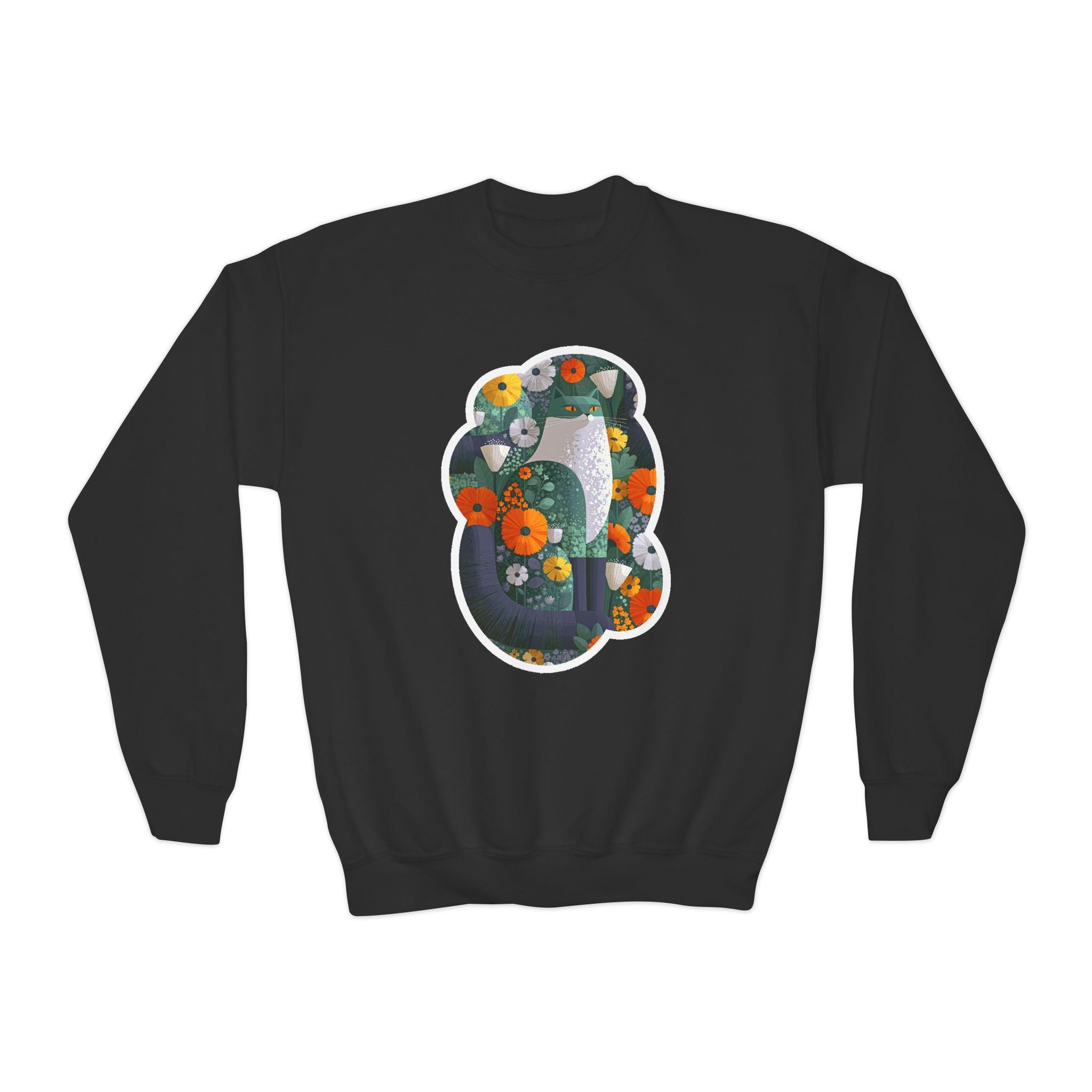 Youth Sweatshirt — Floral Number 8 Crewneck