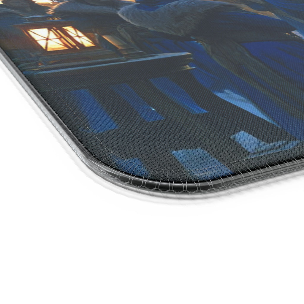 LED RGB Wireless Charging Gaming Mouse Pad — Water Fountain Nightscape Design