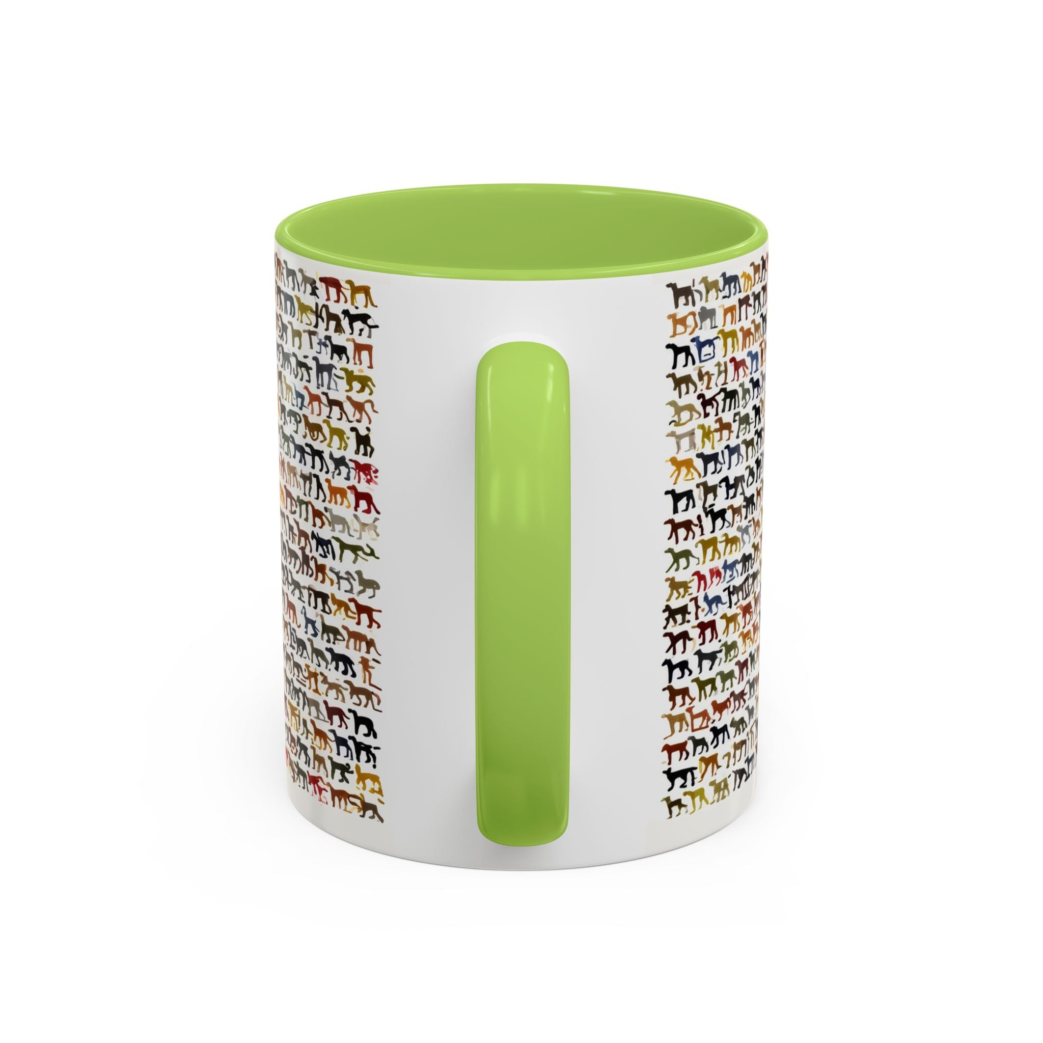 Horse Pattern Accent Coffee Mug — Colorful Mini Horses Design (11/15 oz)