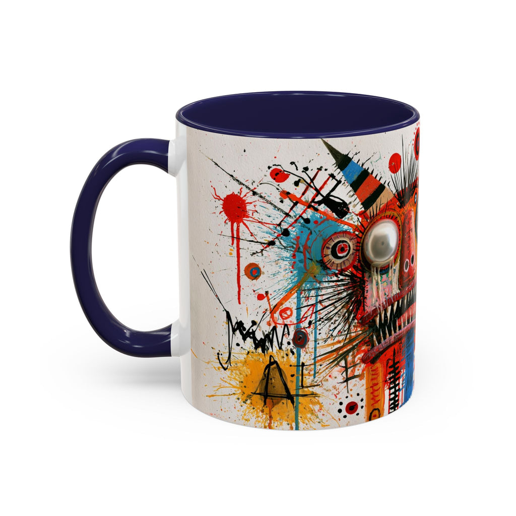 Abstract Monster Art Coffee Mug — Colorful Graffiti-Style Accent Mug (11/15oz)
