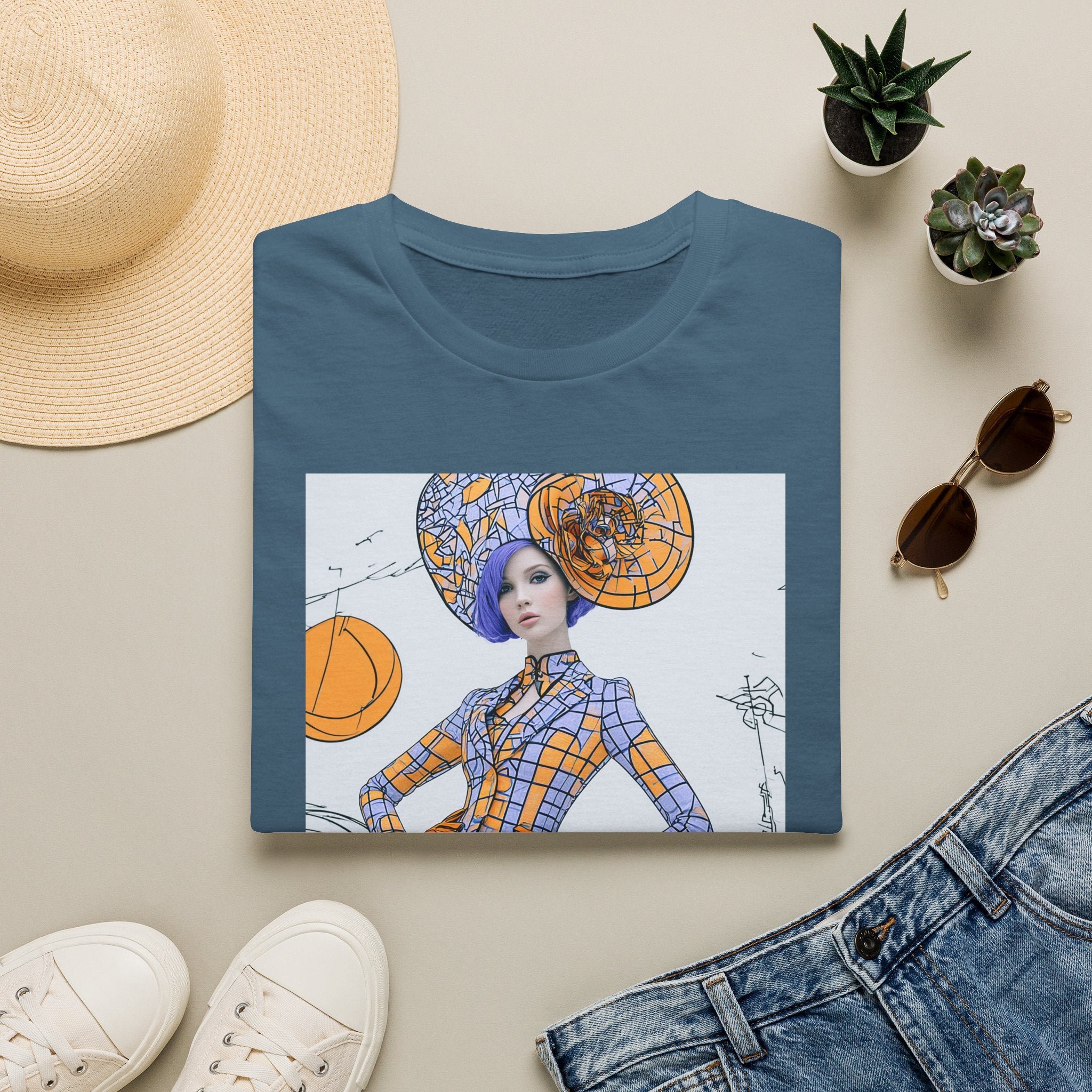 Art Nouveau Pumpkin Fashion T‑Shirt — Stylish Halloween Costume Tee