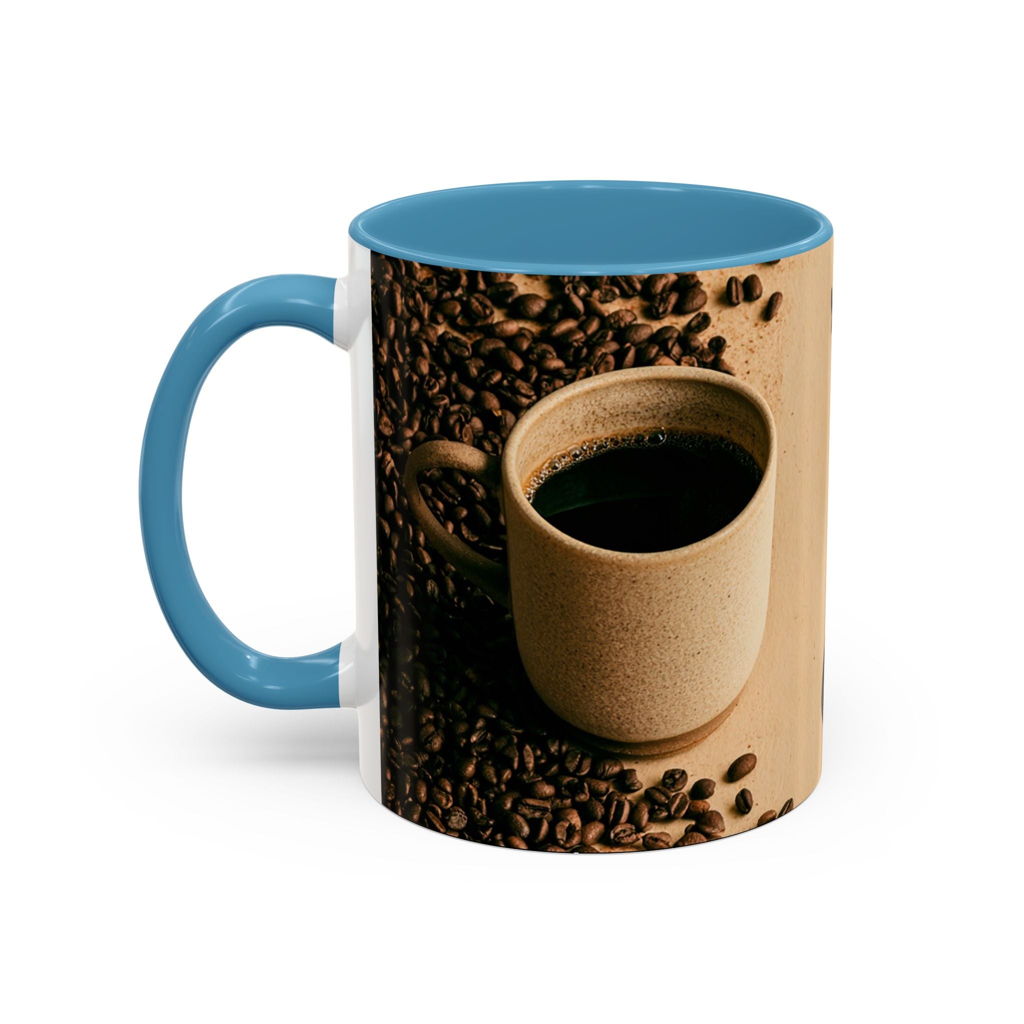 Coffee Mug — "Yeah, yeah, yeah...But First Coffee" Accent Ceramic Mug (11/15oz)
