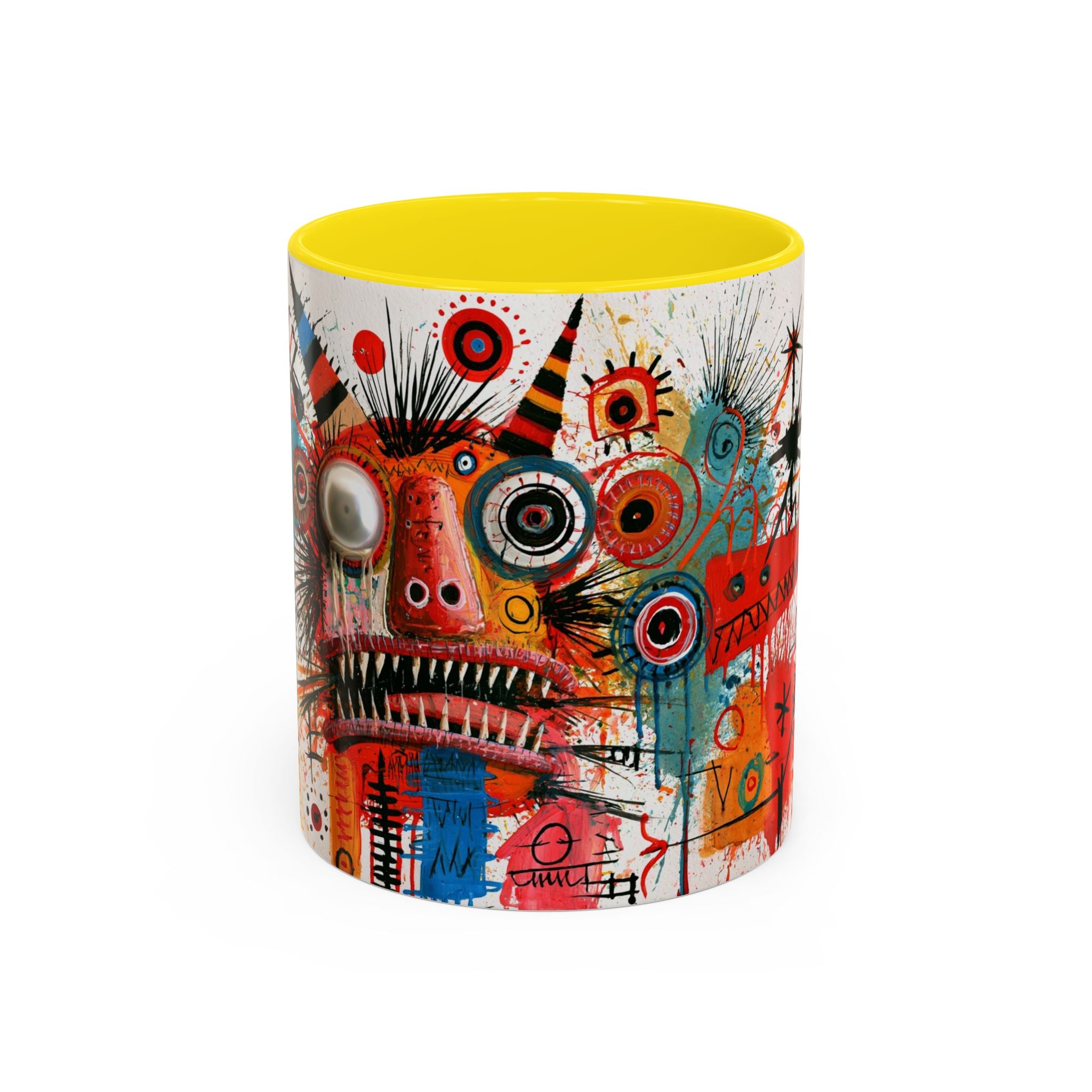 Abstract Monster Art Coffee Mug — Colorful Graffiti-Style Accent Mug (11/15oz)