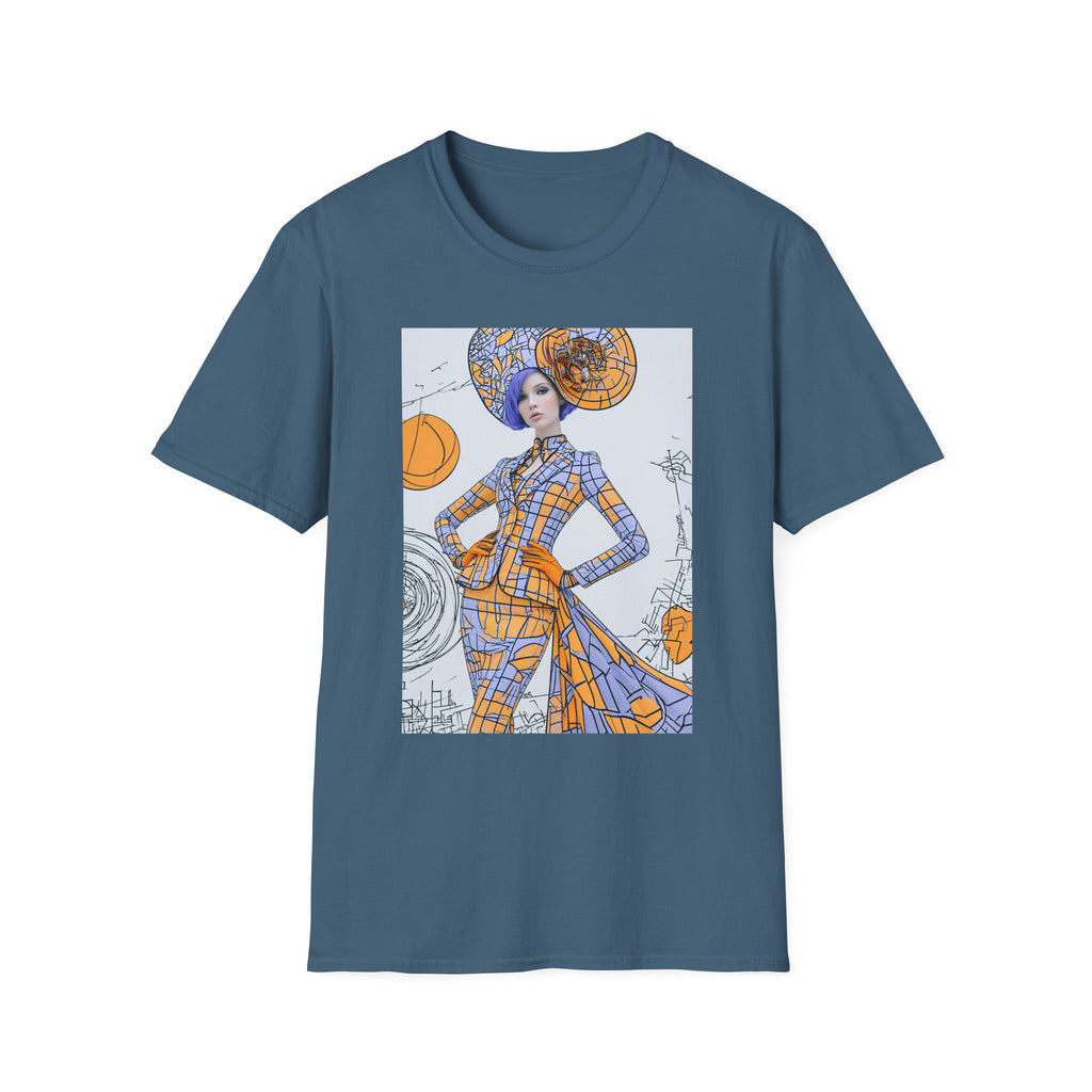 Art Nouveau Pumpkin Fashion T‑Shirt — Stylish Halloween Costume Tee